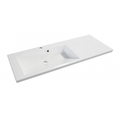 ORISTO BRYLANT Szafka + umywalka 125 cm, lewa, biały połysk